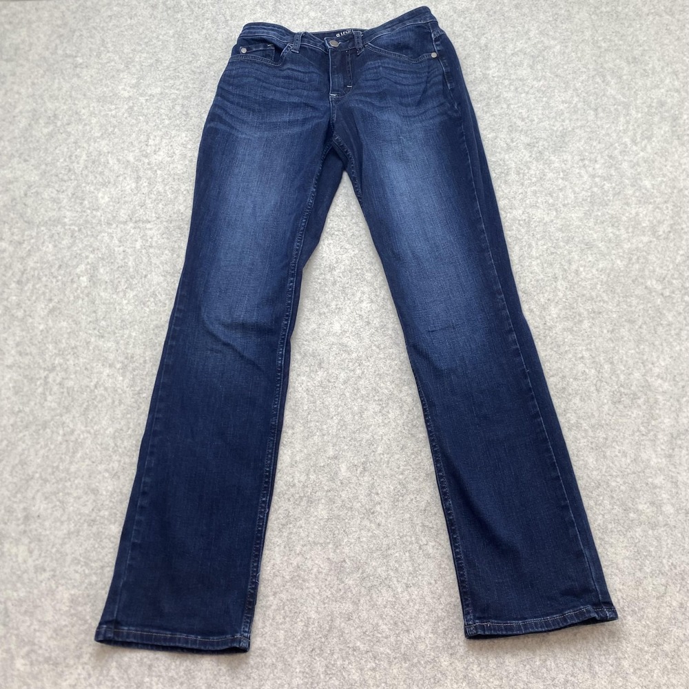 Riders By Lee Womens 6M Jeans 27x29 Blue Mid Rise Straight Leg Stretch 1SMTCW2